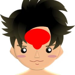 おでこ・眉間